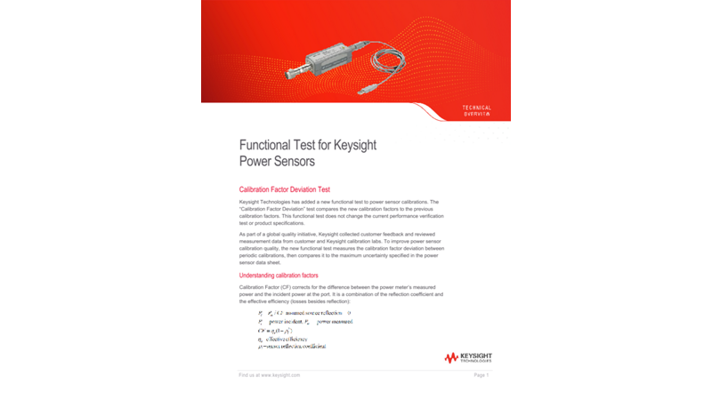 Functional Test for Keysight Power Sensors
